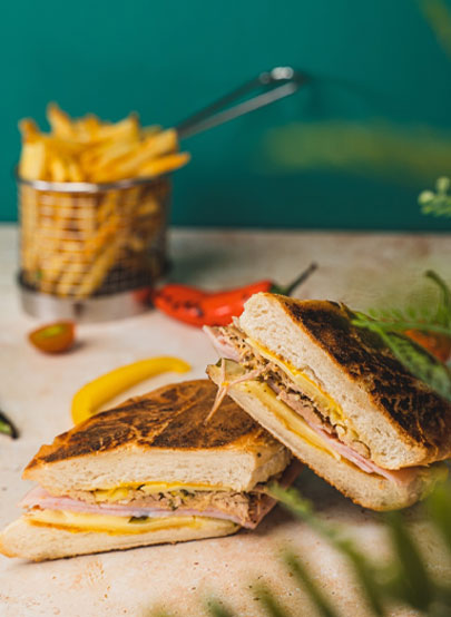 El Cubano Sandwiches available at Fiesta De Cuba