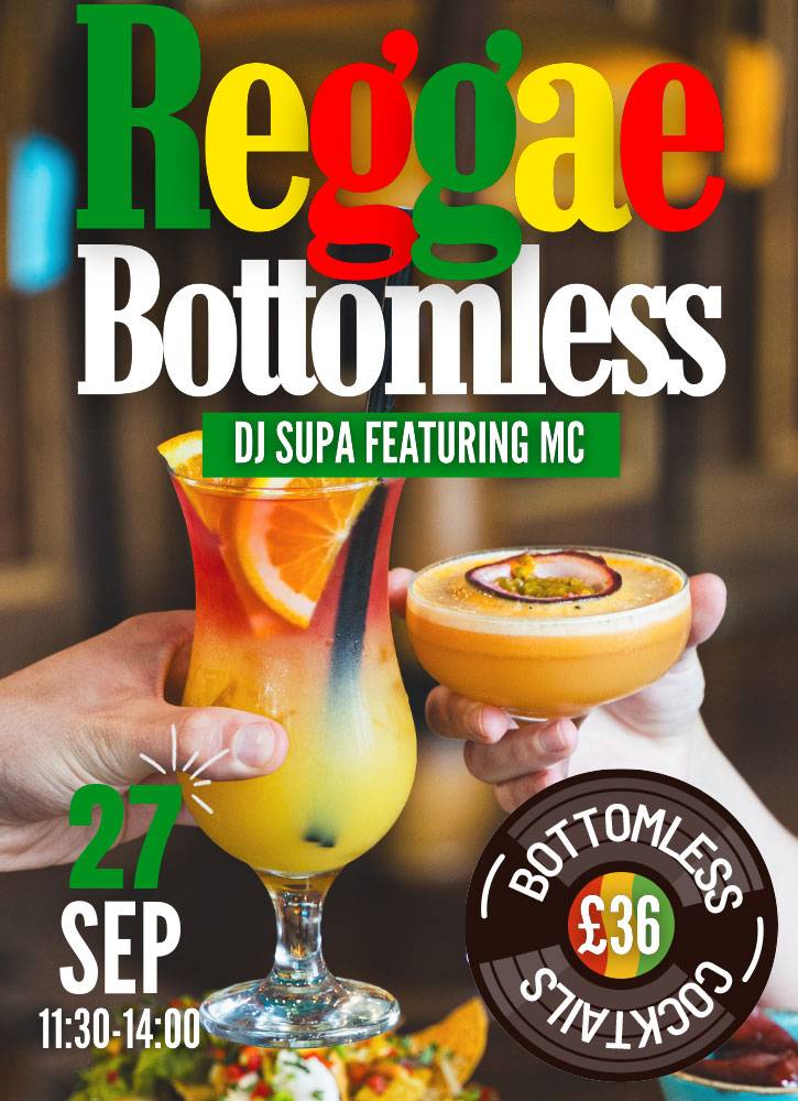 Reggae Bottomless Brunch event at Fiesta De Cuba